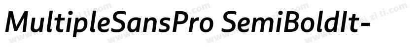 MultipleSansPro SemiBoldIt字体转换